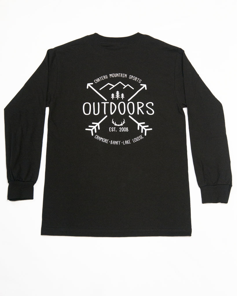 CMS Outdoor Logo Long Sleeve Tee Men's - Wild Mountain Designs - Chateau Mountain Sports 