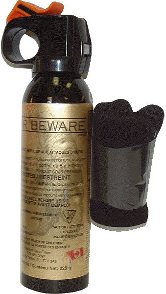 Bear Spray w/ Holster 225g - Earth Mgmt - Chateau Mountain Sports 