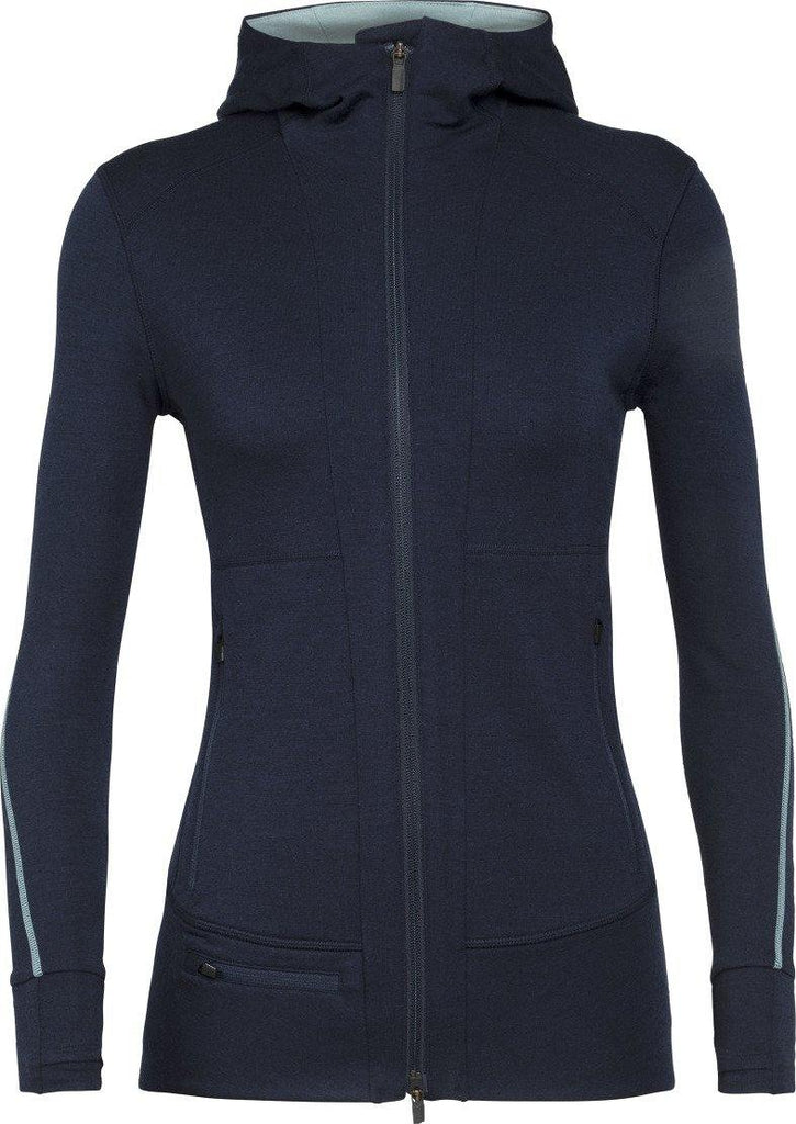 Quantum II Long Sleeve Merino Zip Hood Jacket Women's - Icebreaker - Chateau Mountain Sports 