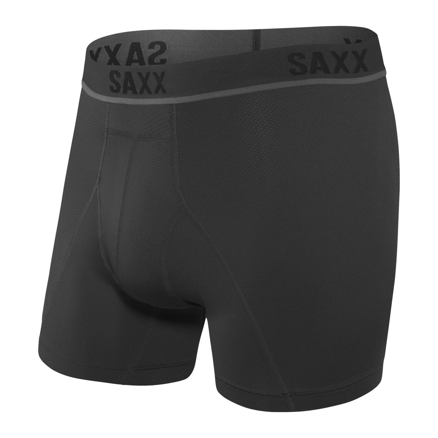 SAXX Kinetic Light Compression Mesh Boxer Brief - Black/Vermillion - S