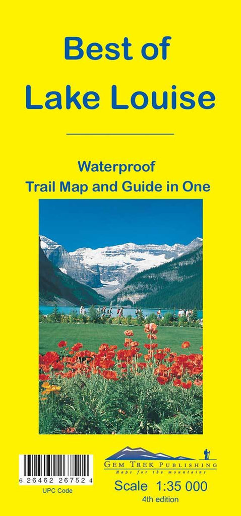 Best of Lake Louise Waterproof Map - Alpine Book Peddlers - Chateau Mountain Sports 