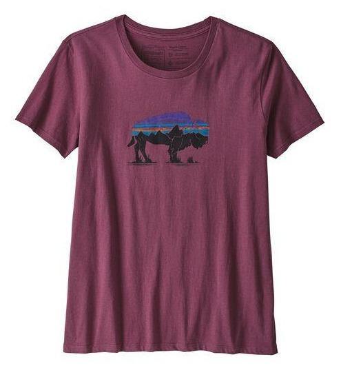 Fitz Roy Bison Organic Cotton Crew T-Shirt - Women's - Patagonia - Chateau Mountain Sports 