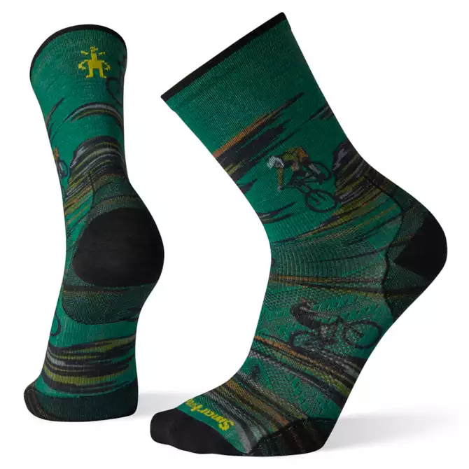 PhD Cycle Ultra Light Dialled Print Crew Socks - Men's - Smartwool - Chateau Mountain Sports 